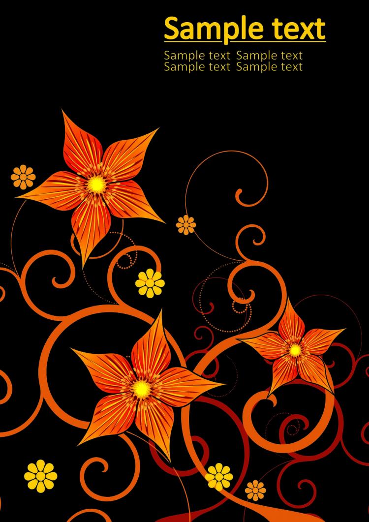 free vector Fashion floral background 01 vector